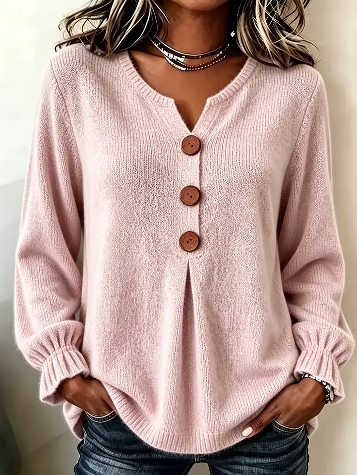 Perla | Maglione Taglie Comode con Maniche a Palloncino