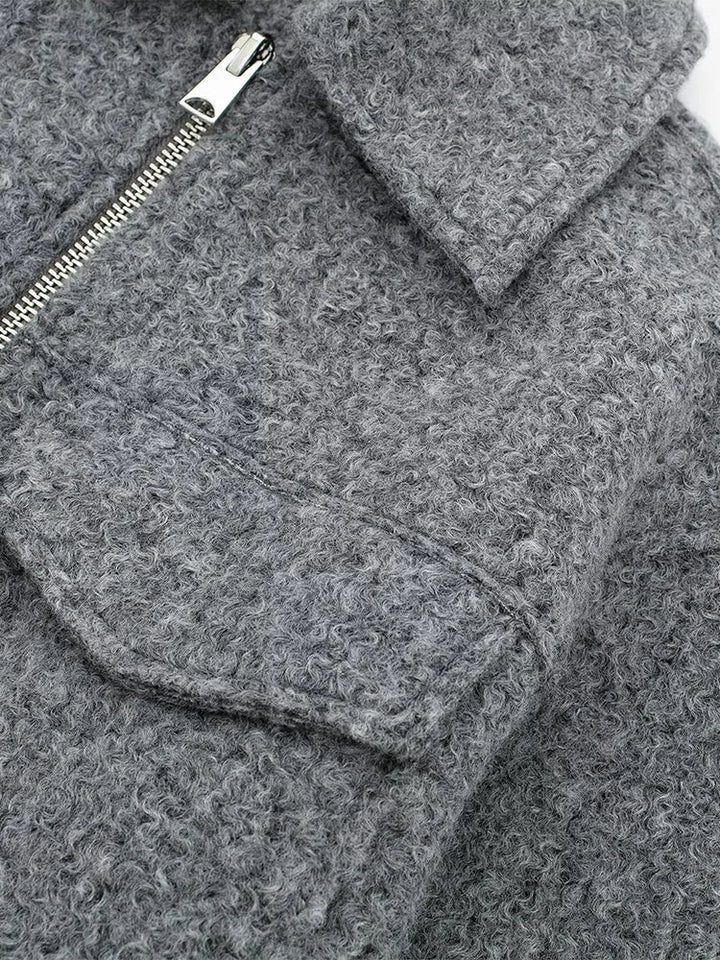 Virginia | Giacca Vintage con Zip e Collo a Revers