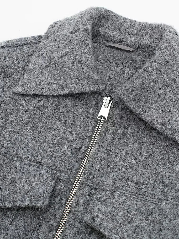 Virginia | Giacca Vintage con Zip e Collo a Revers