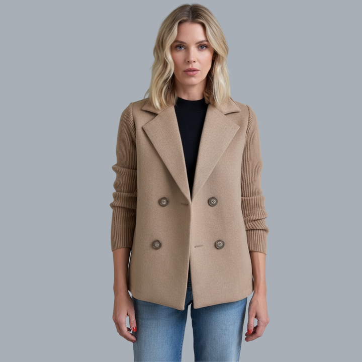 Sveva | Cappotto Blazer in Maglia a Coste da Donna