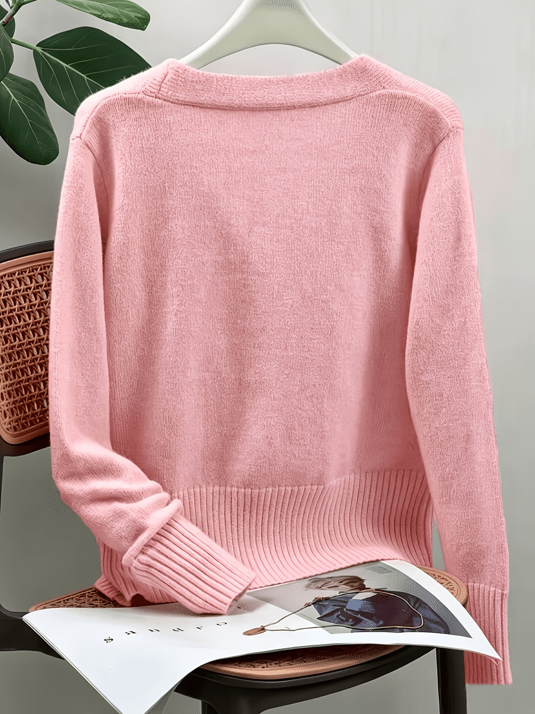 Dalia | Cardigan Lungo in Jersey con Bottoni a Cuore