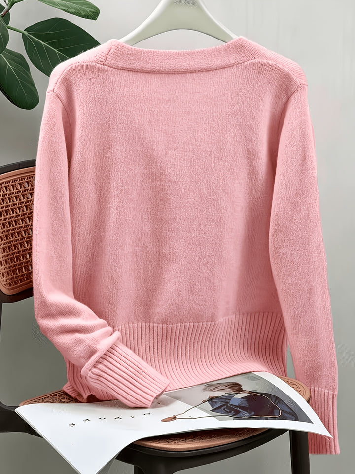 Dalia | Cardigan Lungo in Jersey con Bottoni a Cuore