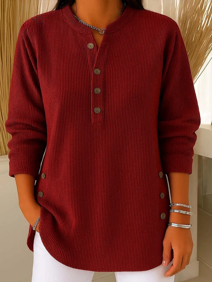 Vincenzina | Tunica Henley con Bottoni