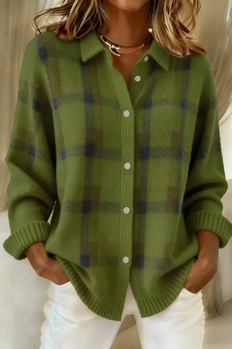 Gigliola | Cardigan in Maglia a Quadri