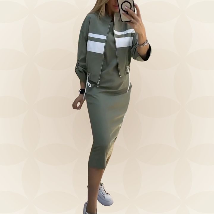 Delia | Set Elegante con Abito e Giacca