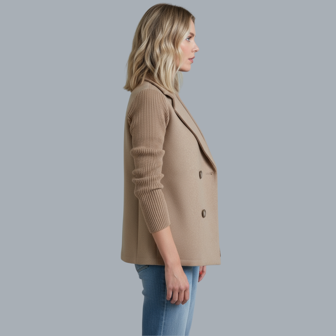 Sveva | Cappotto Blazer in Maglia a Coste da Donna