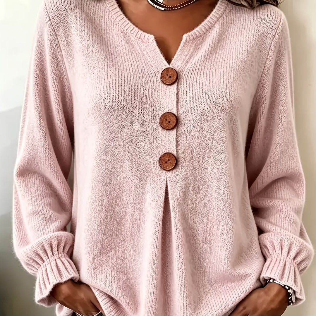 Perla | Maglione Taglie Comode con Maniche a Palloncino