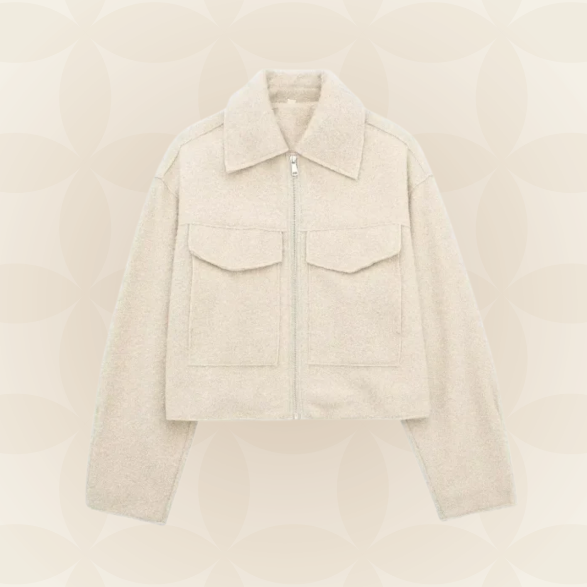 Virginia | Giacca Vintage con Zip e Collo a Revers