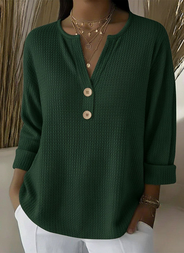 Amabile | Maglia Henley Goffrata con Bottoni