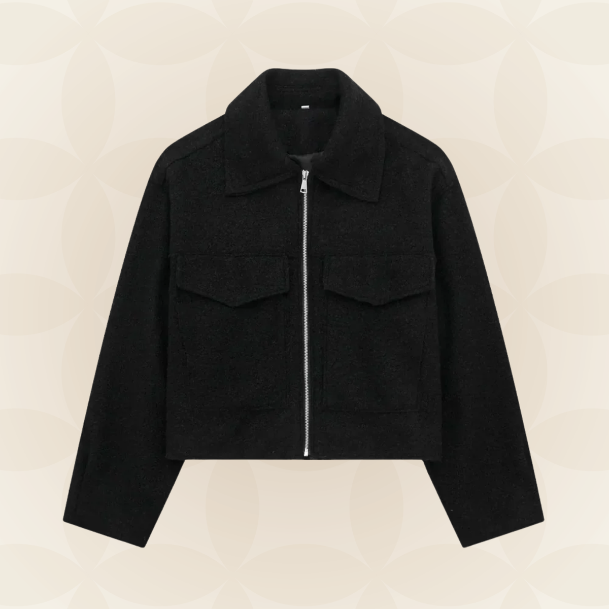 Virginia | Giacca Vintage con Zip e Collo a Revers