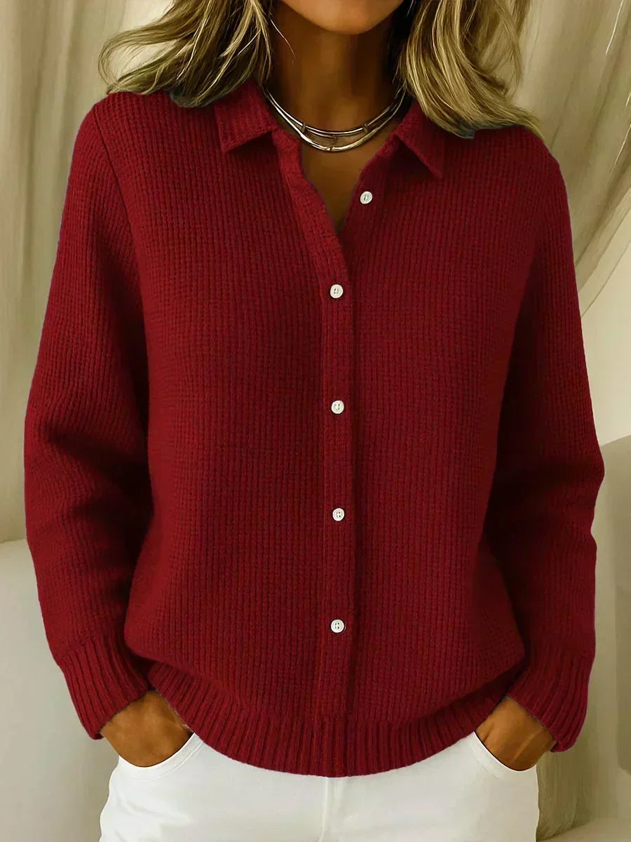 Romana | Cardigan in Maglia Testurizzata con Bottoni