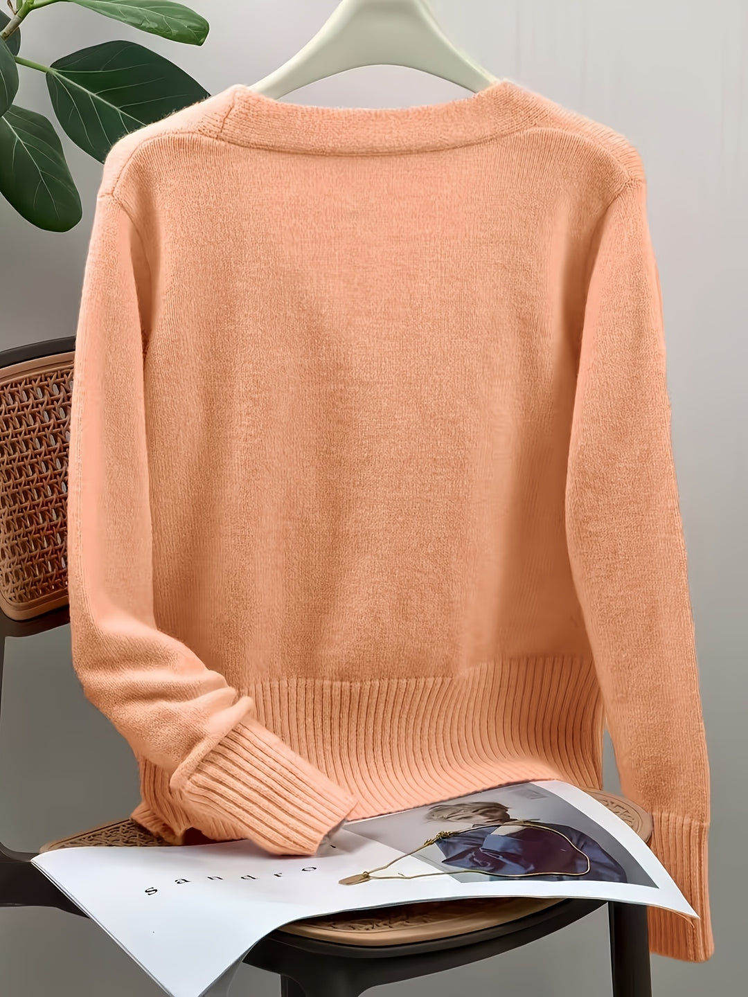 Dalia | Cardigan Lungo in Jersey con Bottoni a Cuore