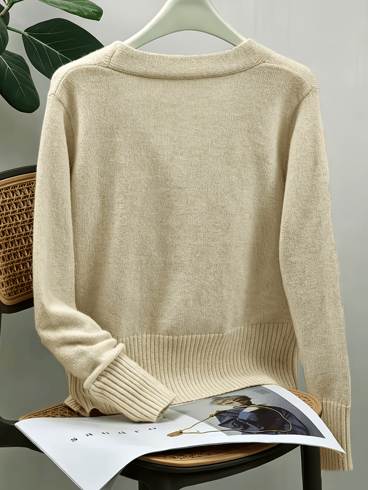 Dalia | Cardigan Lungo in Jersey con Bottoni a Cuore