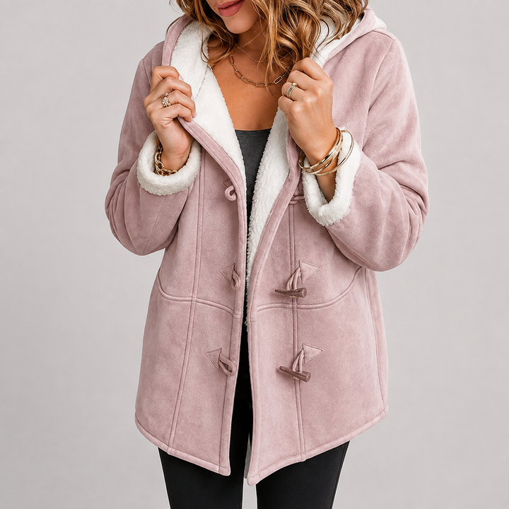Susanna | Giacca con Cappuccio Effetto Scamosciato