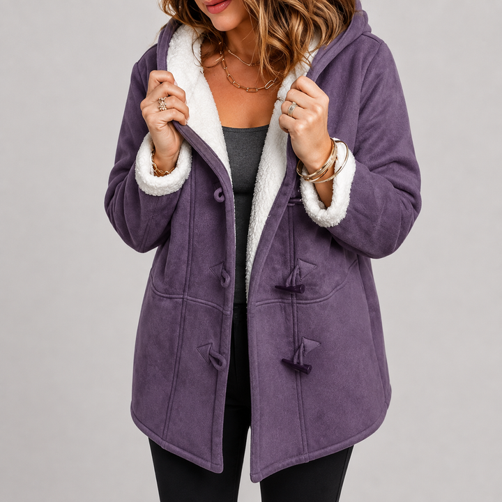 Susanna | Giacca con Cappuccio Effetto Scamosciato