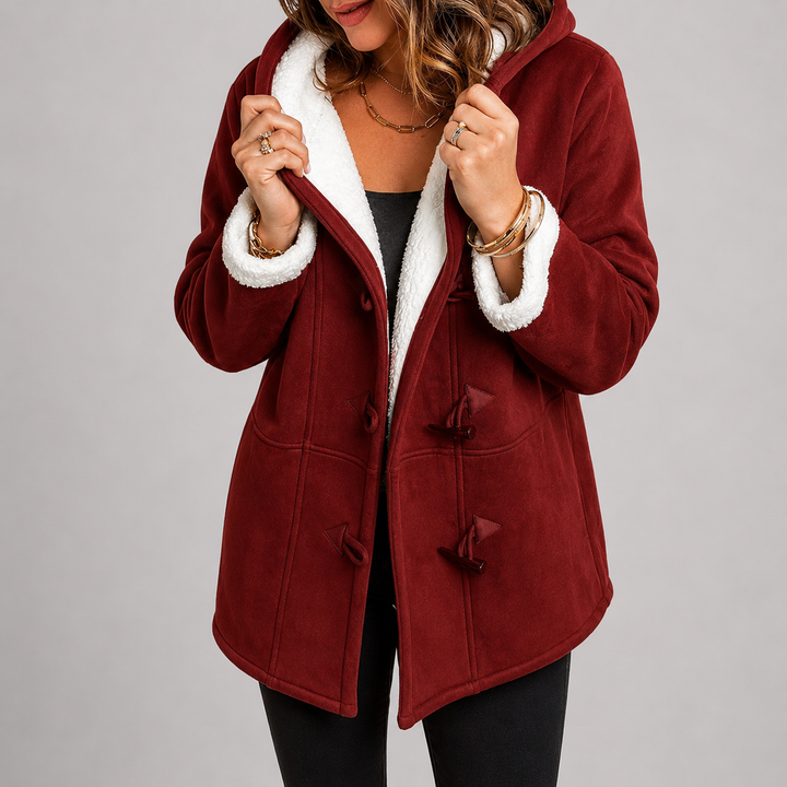 Susanna | Giacca con Cappuccio Effetto Scamosciato