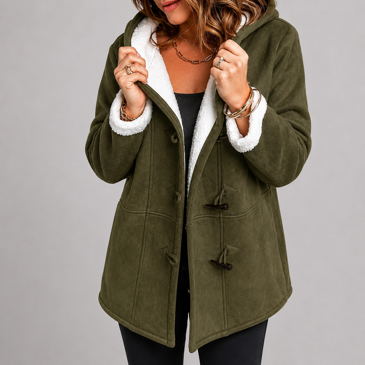 Susanna | Giacca con Cappuccio Effetto Scamosciato