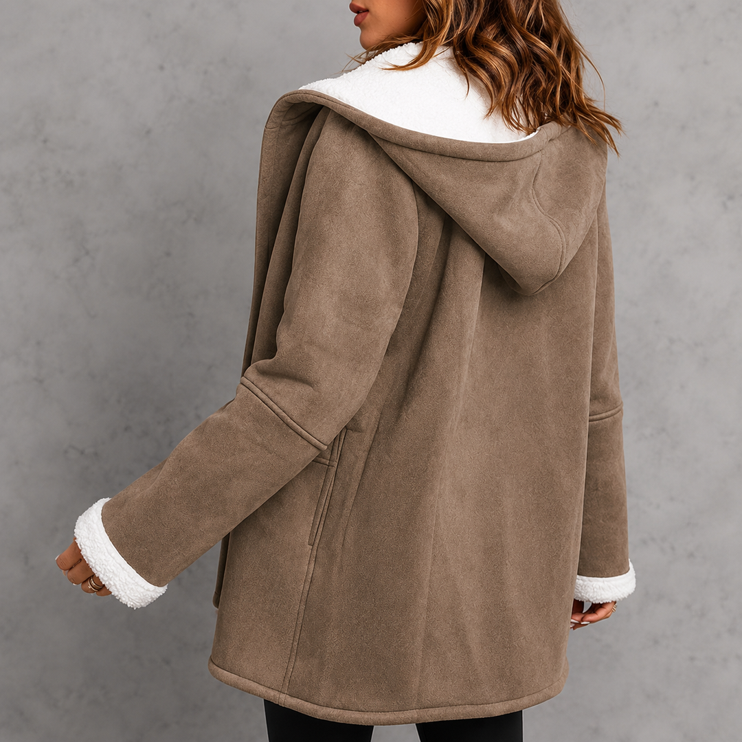Susanna | Giacca con Cappuccio Effetto Scamosciato
