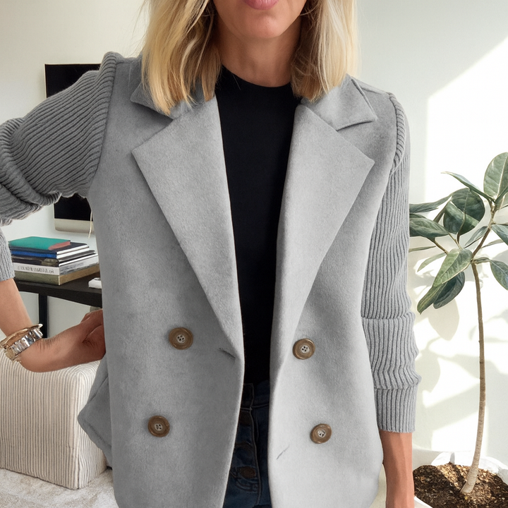 Sveva | Cappotto Blazer in Maglia a Coste da Donna