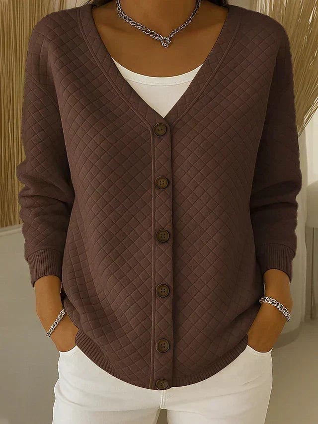 Severina | Cardigan in Maglia Trapuntato con Bottoni
