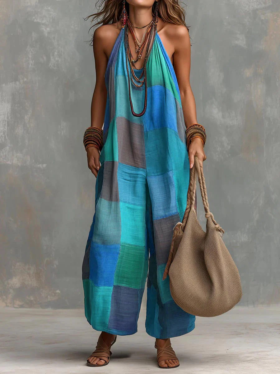 Ginevra | Tuta halter patchwork