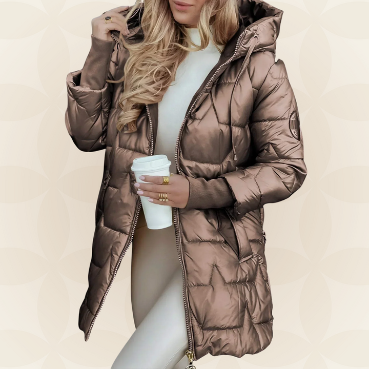 Nora | Piumino Lucido con Cappuccio