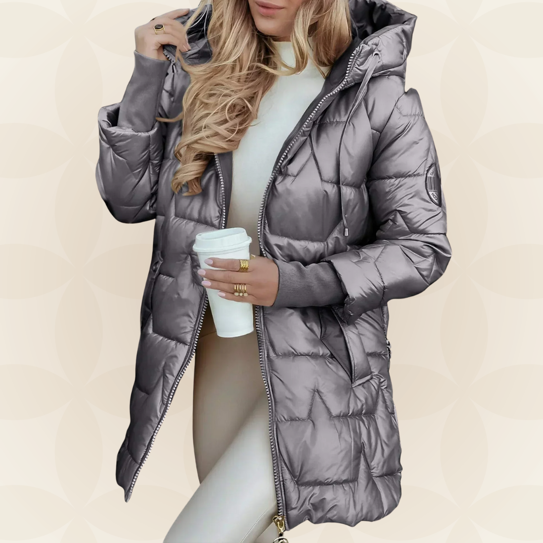 Nora | Piumino Lucido con Cappuccio