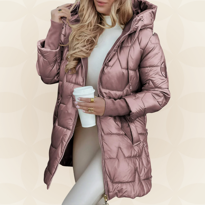 Nora | Piumino Lucido con Cappuccio