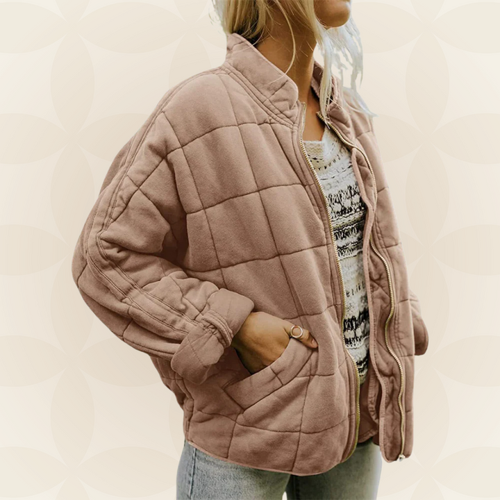 Celeste | Giacca Trapuntata Morbida con Zip