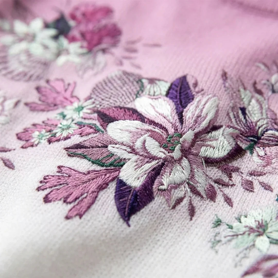 Alba | Maglione Floreale con Collo Alto