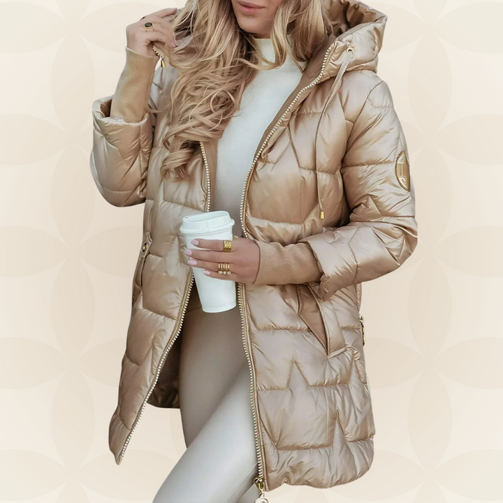 Nora | Piumino Lucido con Cappuccio