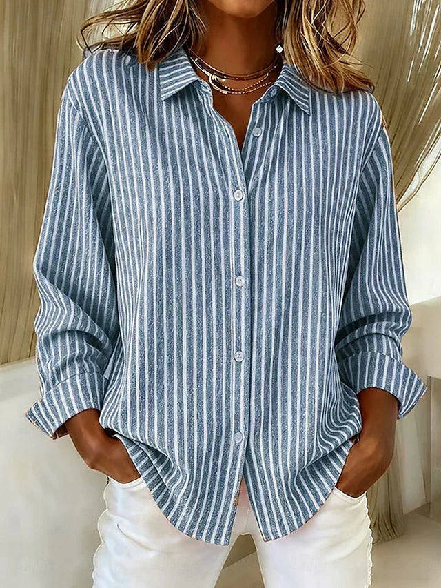 Loredana | Camicia a Righe con Bottoni
