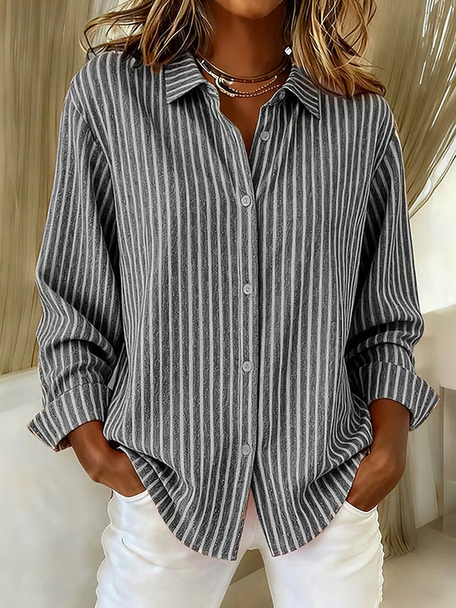 Loredana | Camicia a Righe con Bottoni