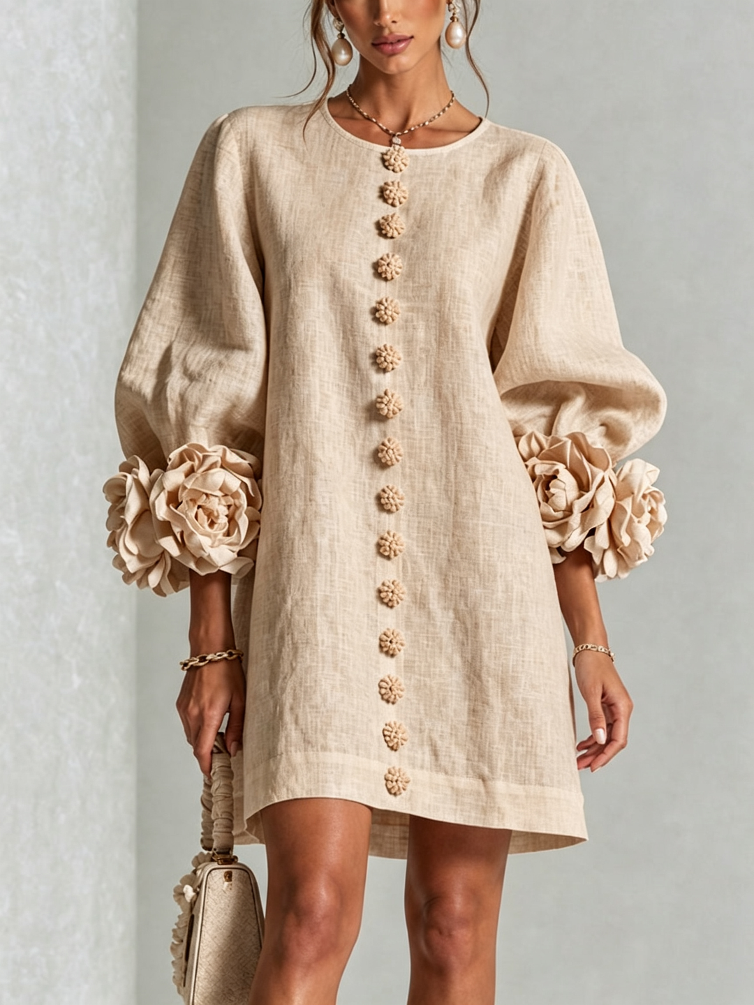 Giulia | Abito Floreale con Bottoni
