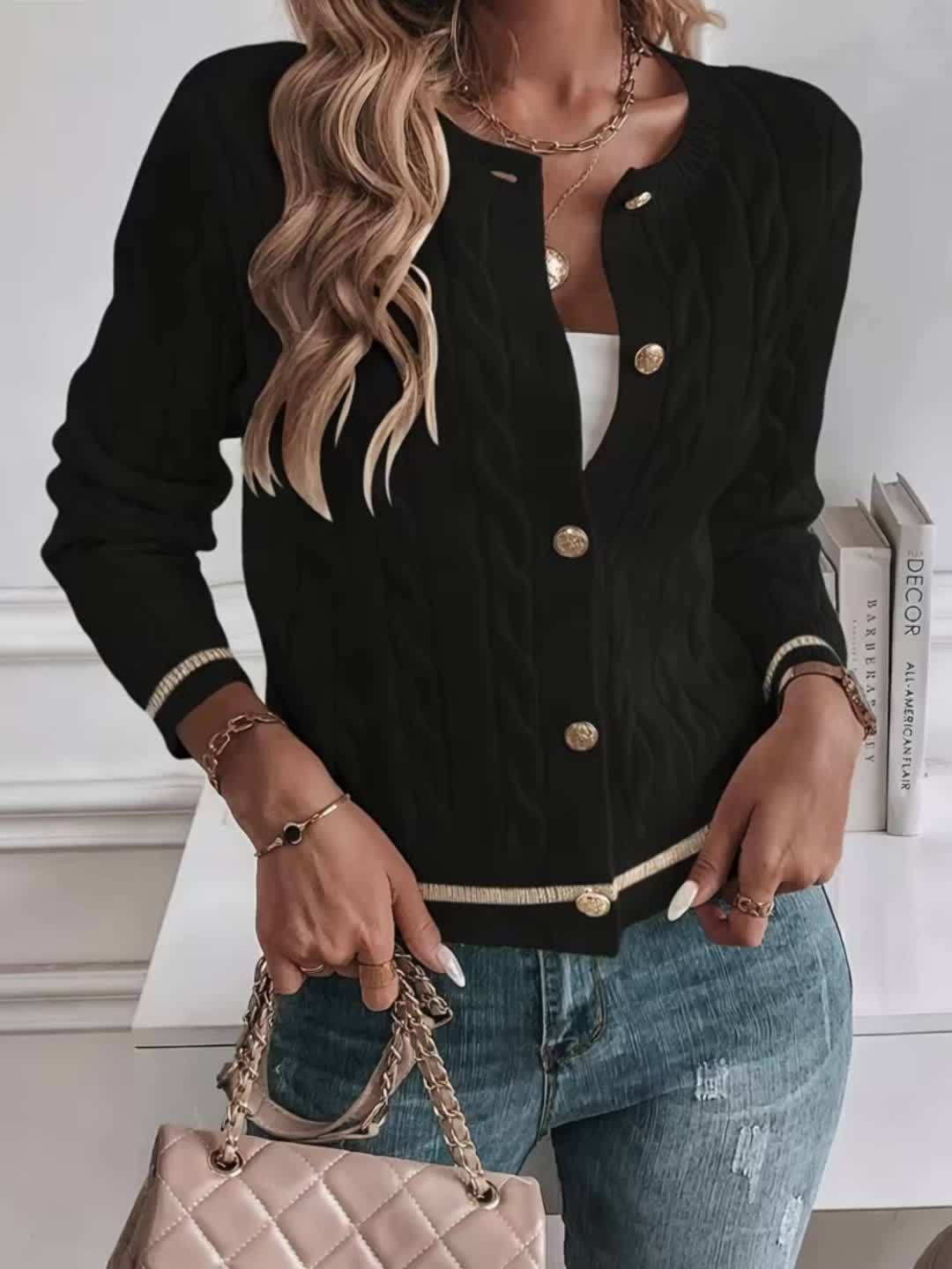 Lorenza | Cardigan Elegante con Bottoni a Maglia