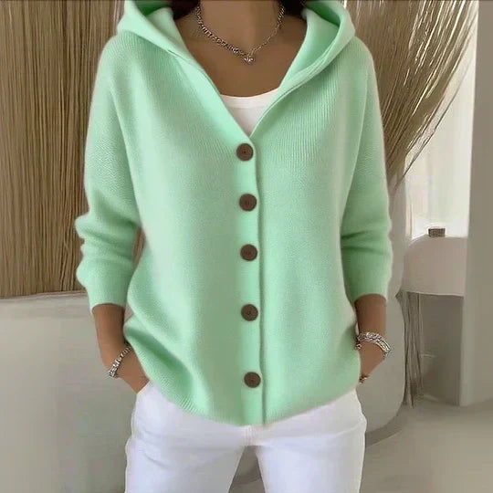Concettina | Cardigan in Maglia con Cappuccio