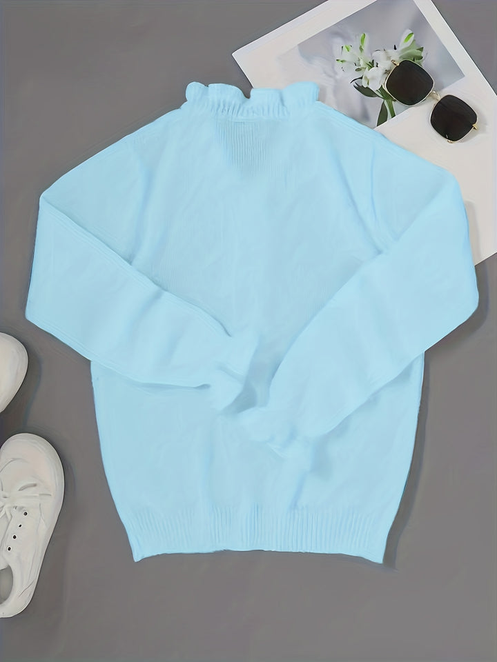 Violante | Maglione con Scollo a V e Maniche a Volant