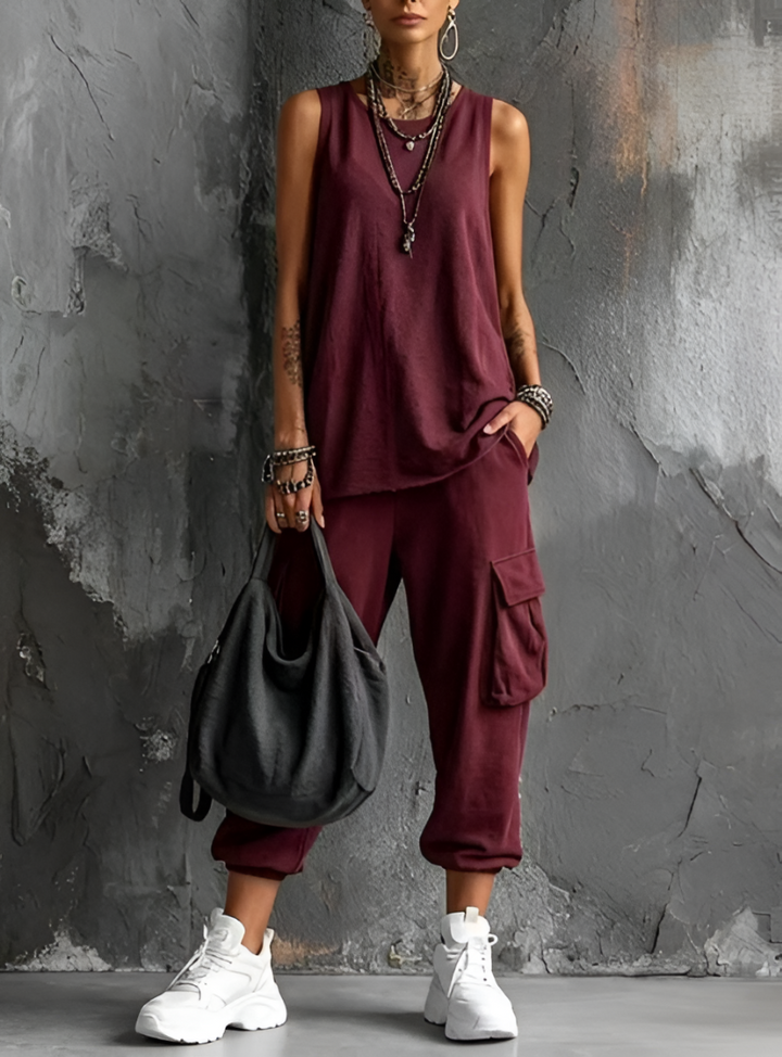 Vanessa | Completo Casual Morbido con Tasche