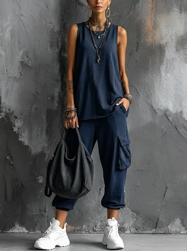 Veronica | Completo Casual Morbido con Tasche