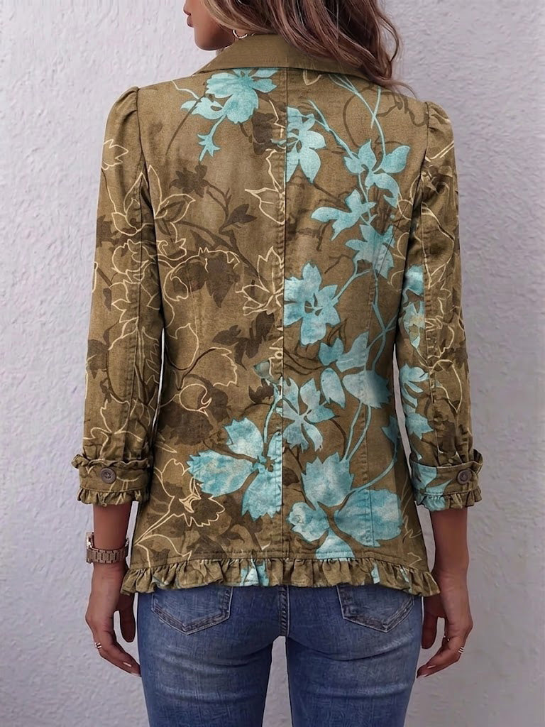 Bianca | Giacca Bohémien Floreale Vintage Sfumata