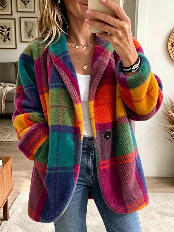 Emanuela | Giacca a Quadri Multicolore