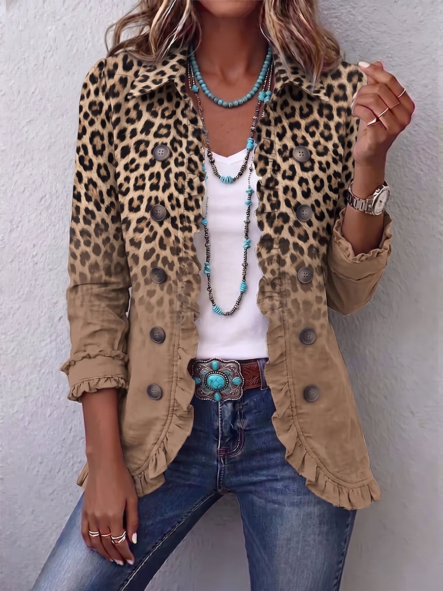 Donatella | Giacca Leopardo Vintage Sfumato Cammello