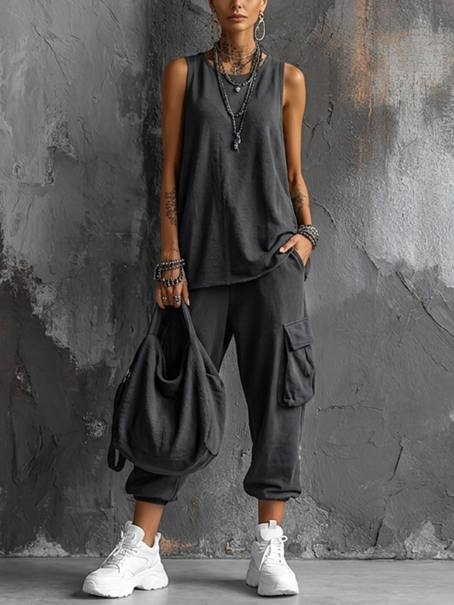 Vanessa | Completo Casual Morbido con Tasche
