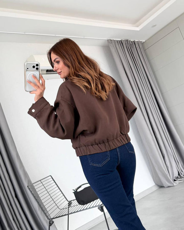 Gina | Giacca Bomber con Tasche a Pattina