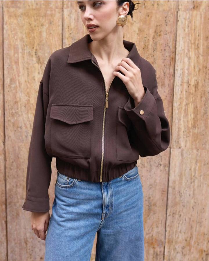 Gina | Giacca Bomber con Tasche a Pattina