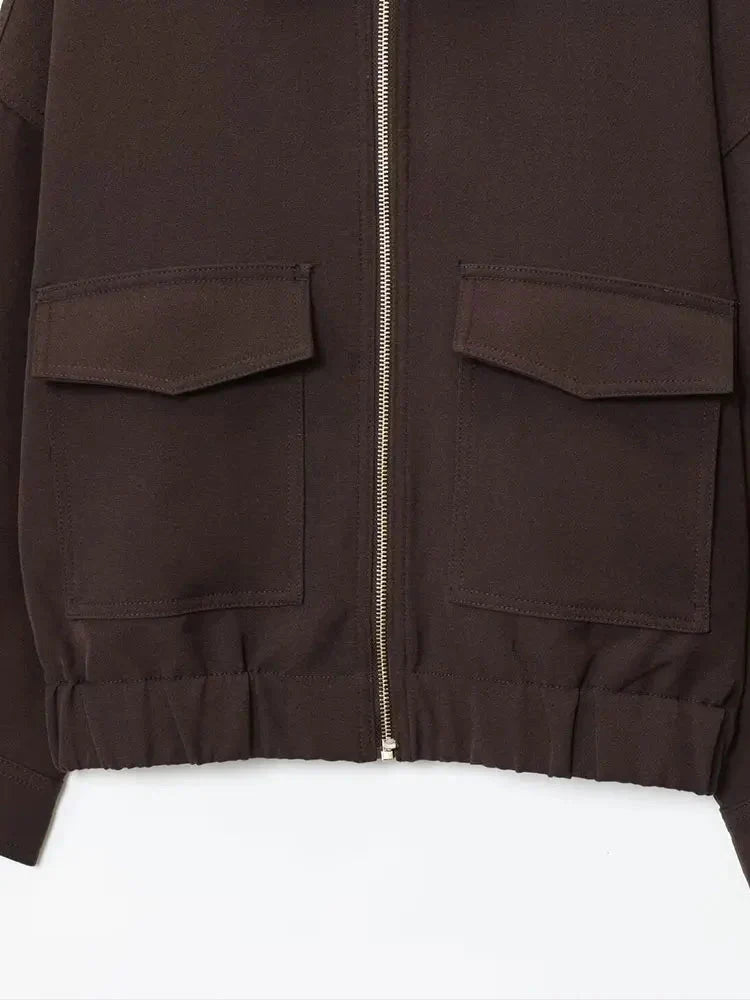 Gina | Giacca Bomber con Tasche a Pattina